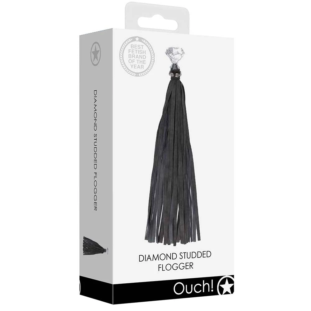 Shots Toys Ouch! Diamond Studded Flogger - Image 6