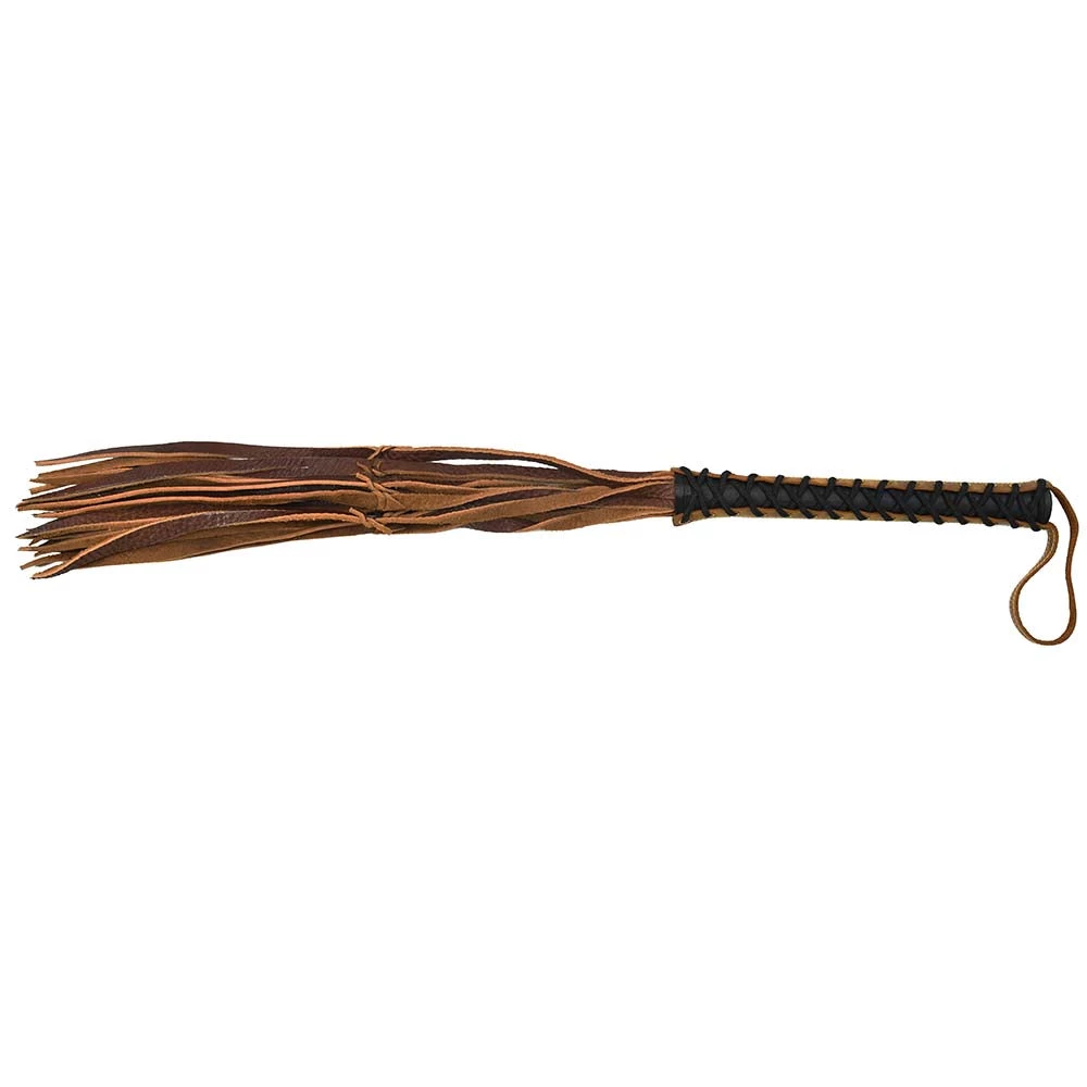 Shots Toys Pain Medieval 34 Inch Slim Tailed Leather Flogger - Image 3