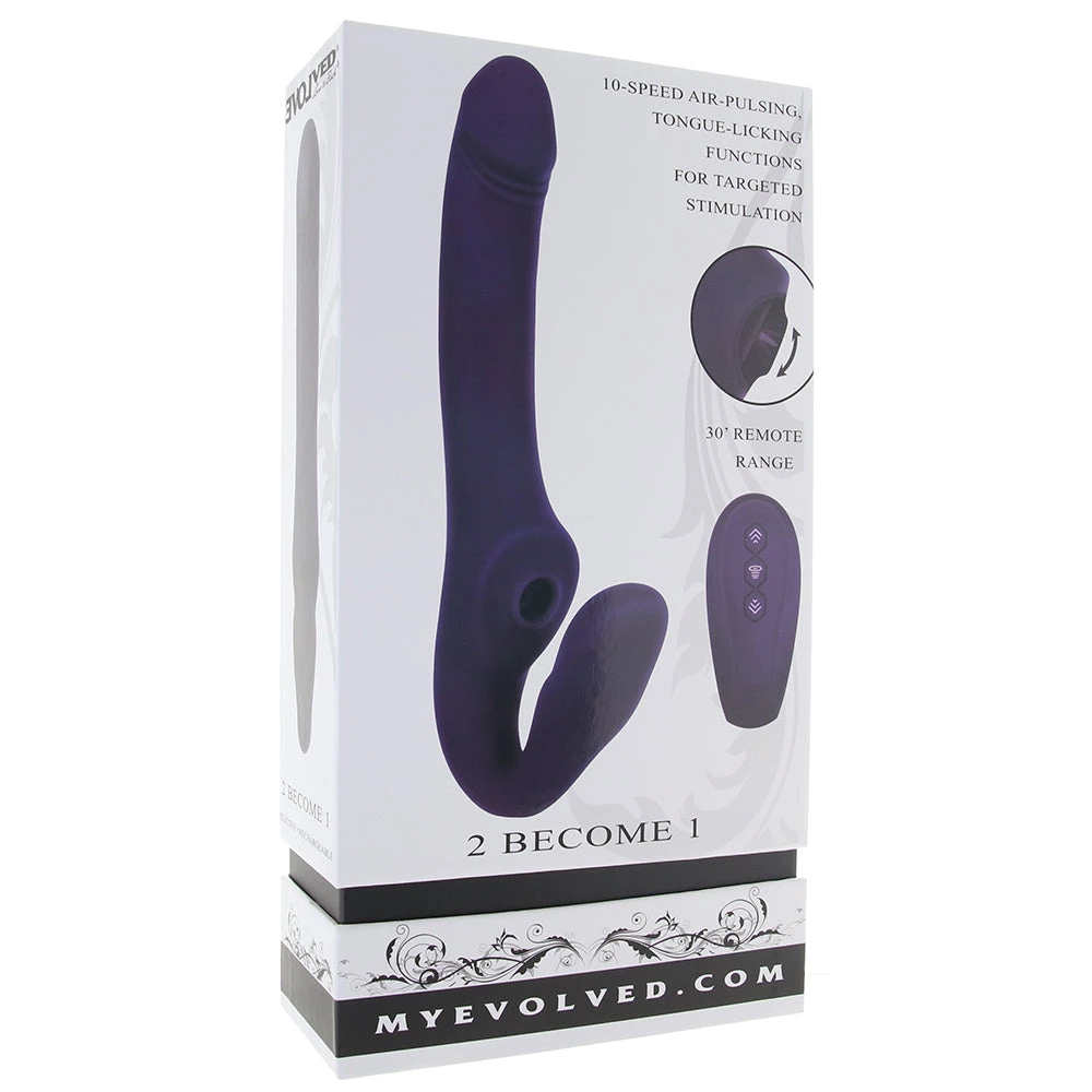 Evolved Novelties 2 Become 1 Air Pulsing Strapless Strap-On - Image 6