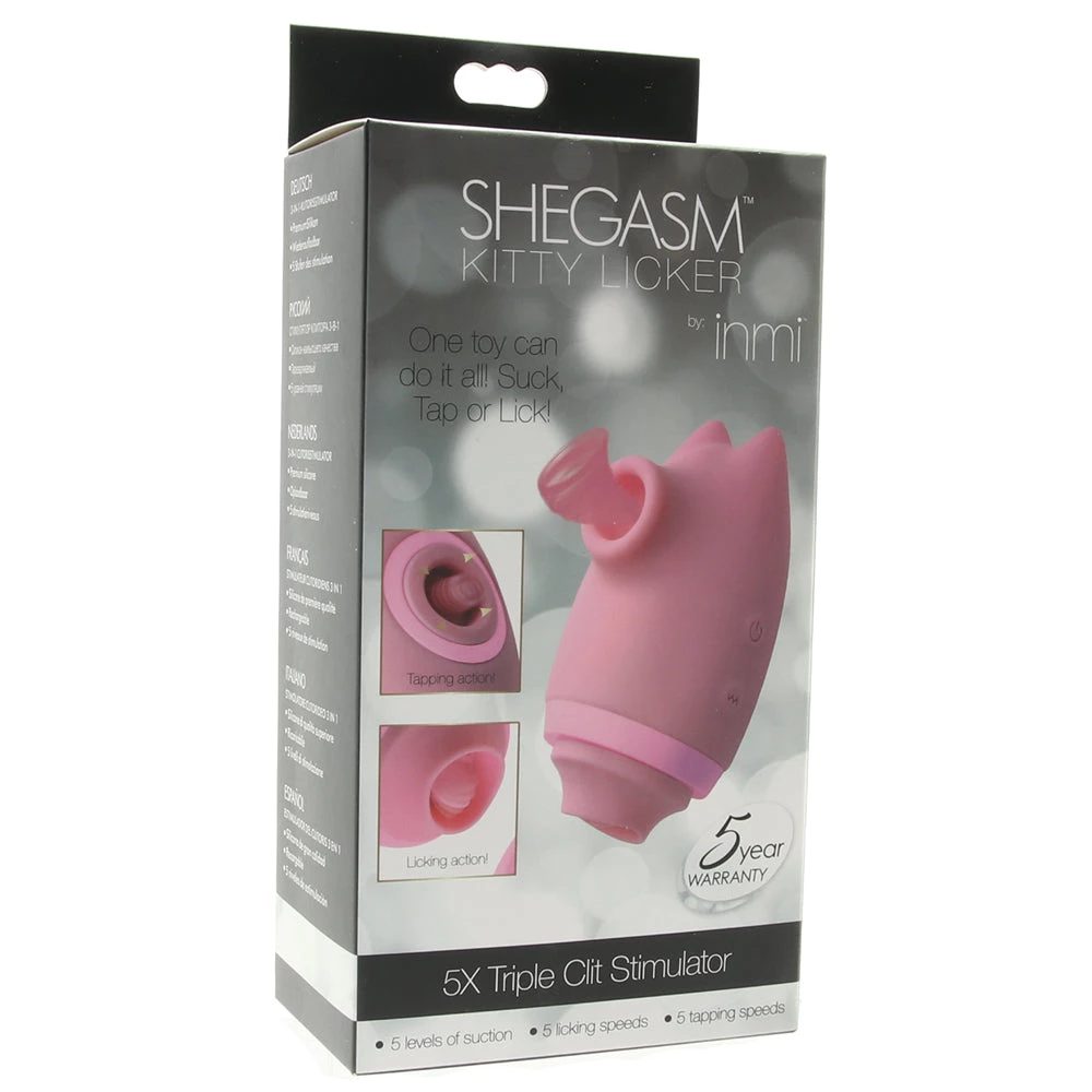 XR Brands Inmi Shegasm Kitty Licker Triple Clit Stimulator - Image 6