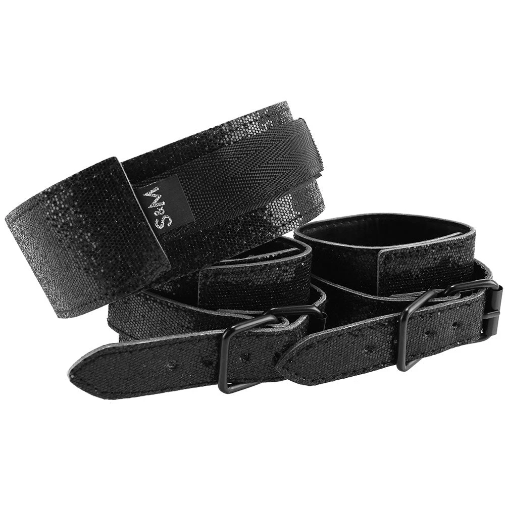 Sportsheets Sex & Mischief Shadow Sparkle Collar And Cuff Set - Image 3