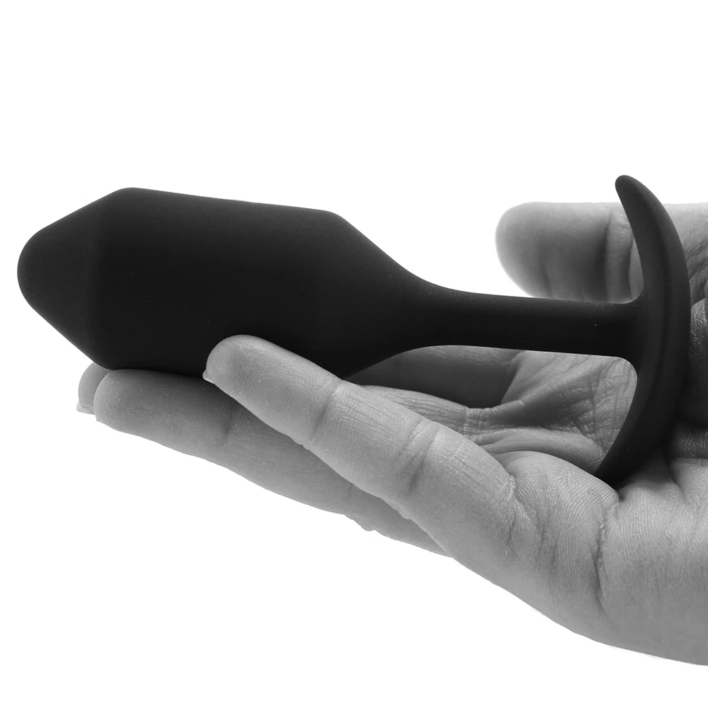 B-Vibe Snug Plug 2 Weighted Silicone Butt Plug - Image 4