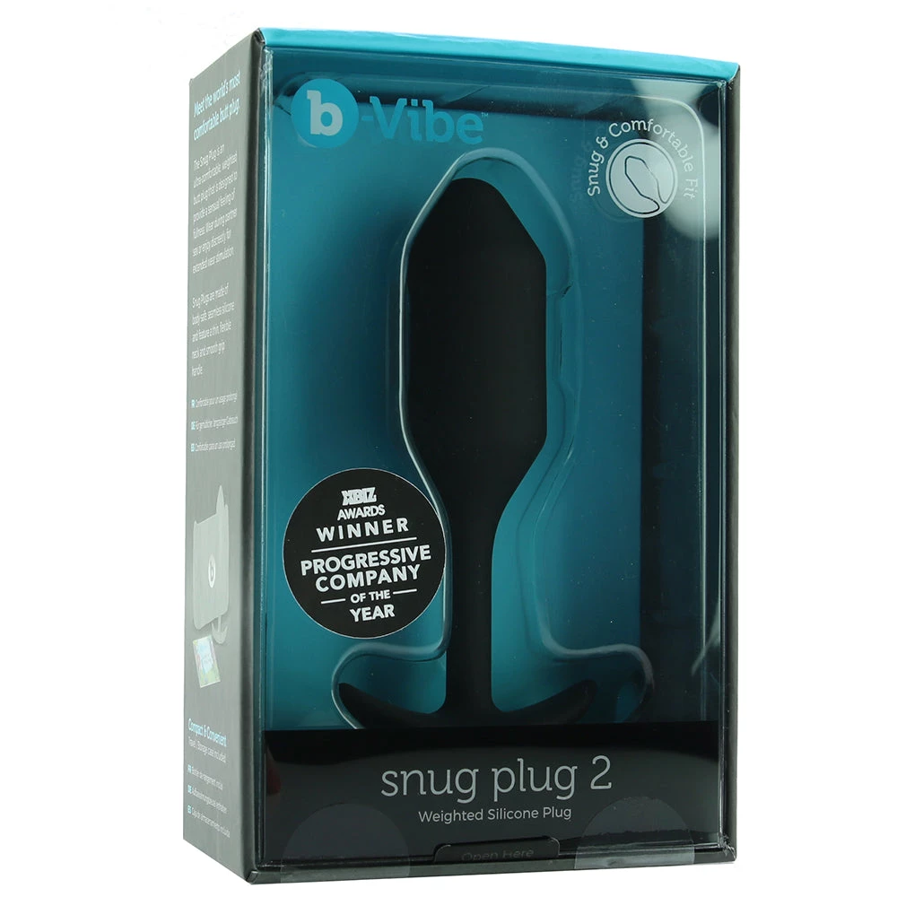 B-Vibe Snug Plug 2 Weighted Silicone Butt Plug - Image 6